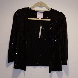 Black sequined cardigan jacket